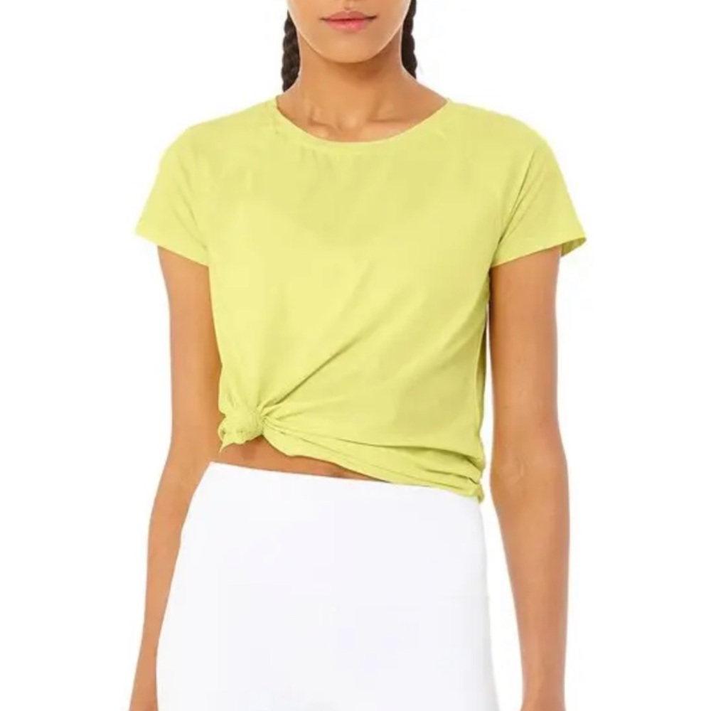 ALO Pulse Short Sleeve in Neon Lime